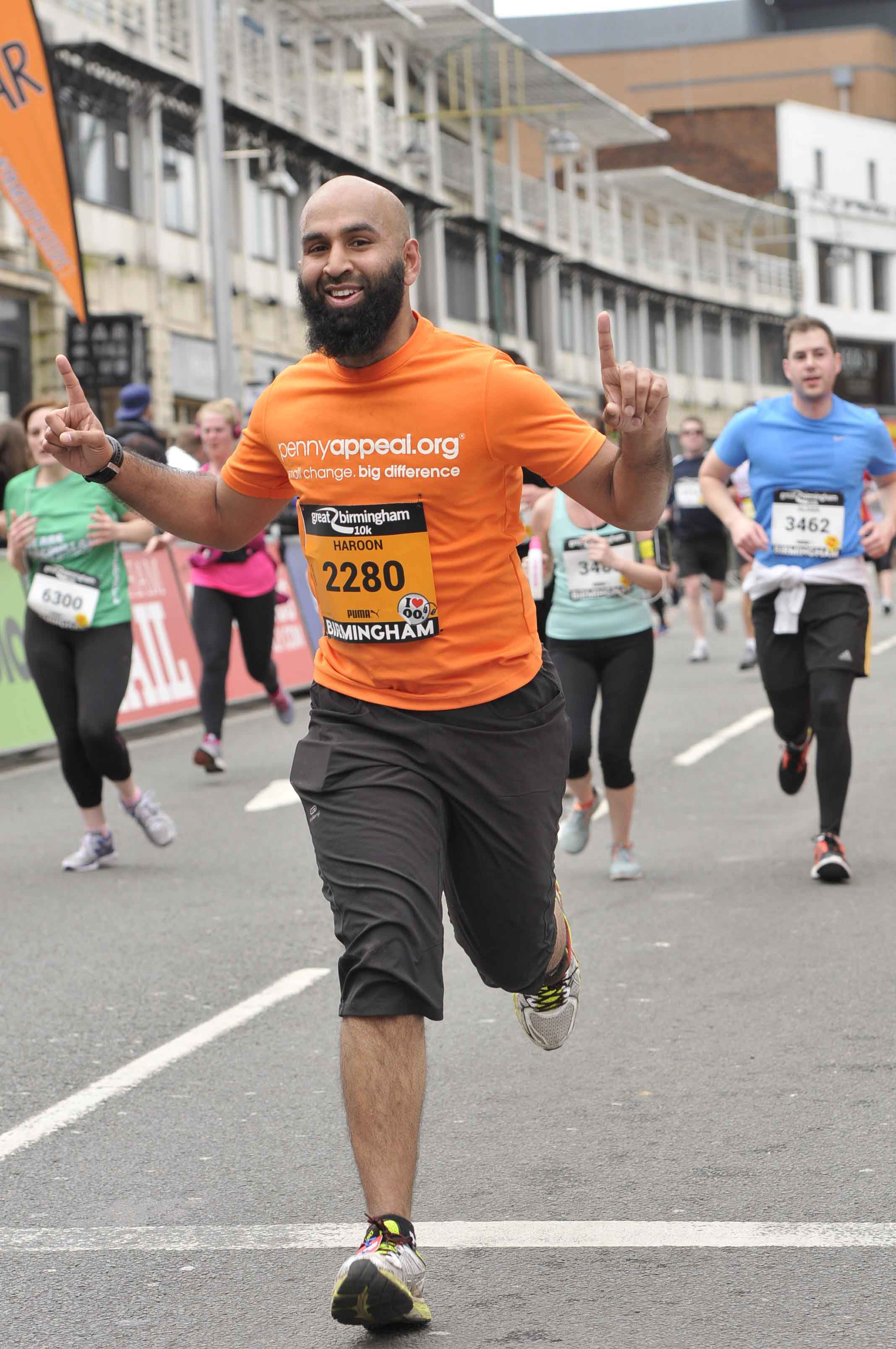 Haroon in the Great Birmingham 10k